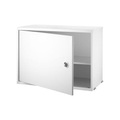 String® System Kiste / 1 Tür - L 58 x T 30 cm - String Furniture weiß en holz