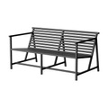 Bank mit Rückenlehne 19 Outdoors Lounge metall schwarz / L 145 cm - NINE schwarz en metall