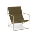 Desert Sessel / Gestell beige Plastikflaschen-Recycling - Ferm Living grün en textil