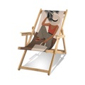 PÔDEVACHE, Flamenco Liegestuhl / Mit Armlehnen - PÔDEVACHE bunt en textil/holz