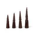 Twisted Kerze / 4er-Set - Ferm Living braun en wachs