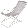 Bahama Liege / zusammenklappbar - Emu weiß/beige en metall/textil