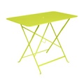 Bistro Klapptisch / 97 x 57 cm - für 4 Personen - mit Sonnenschirmloch - Fermob grün en metall