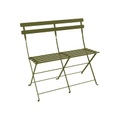 Klappbare Sitzbank Bistro metall grün / 2-Sitzer - L 88 cm - Fermob en