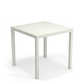 Nova quadratischer Tisch / Metall - 80 x 80 cm - Emu weiß en metall