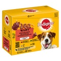 Pedigree, Pedigree Frischebeutel Multipack Nassfutter für Hunde - 12 x 100 g Geflügel in Sosse