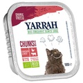 Yarrah, 14 + 4 gratis! 18 x 100 g Yarrah Bio Schälchen - Chunks: Huhn mit Truthahn