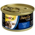 10 + 2 gratis! 12 x 70 g GimCat ShinyCat Jelly - Thunfisch