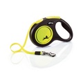 flexi, flexi New Neon 5 m - M: bis 25 kg (Gurt)