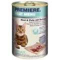 PREMIERE Meat Menu Adult Rind mit Pute & Shrimps 24x200 g