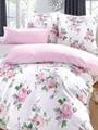 Bettbezug ca. 155x220cm, Kissenbezug ca. 80x80cm Freundin home collection rosé