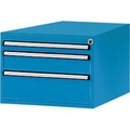 Manuflex ZB4663.5012 Gehäuse-Unterbau Stationär, Nutzhöhe 300 mm mit 3 Schubfächer. Für Tischtiefe 1000 mm
