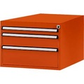 Manuflex ZB4662.2001 Gehäuse-Unterbau Stationär, Nutzhöhe 300 mm mit 3 Schubfächer. Für Tischtiefe 800 mm