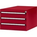 Manuflex ZB4612.3003 Gehäuse-Unterbau Stationär, Nutzhöhe 300 mm mit 3 Schubfächer. Für Tischtiefe 800 mm