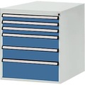 Manuflex ZB4931.0002 Gehäuse-Unterbau PROFI, Nutzhöhe 500 mm mit 6 Schubfächern. Für Werkbanktiefe 700 mm
