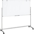 MAUL Wendetafel, HxT 1950 x 650 mm Stahlblech-Oberfläche, weiß Breite 2180 mm