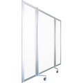 Mobile Stellwand, Metall weiß, magnethaftend