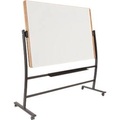 Rocada, Mobiles Whiteboard Rocada Natural, drehbar, magnethaftend, Ablageschale, Stahl auf Holz, B 1500 x H 1000 mm