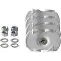 Montageset für Hygiene Rollo WIDMER, geeignet für Rasterdecken, 4 Halterungen + Schauben, Scheiben & Muttern, weiß