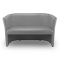 NowyStyl, NowyStyl Zweisitzer-Sofa CLUB DUO, Kunstleder (100% Polyester), voll gepolstert, Sitzhöhe 455 mm, grau