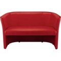 NowyStyl, NowyStyl Zweisitzer-Sofa CLUB DUO, Kunstleder (100% Polyester), voll gepolstert, Sitzhöhe 455 mm, rot
