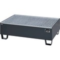 Auffangwanne Schäfer Shop Pure 2/200, mit verzinktem Gitterrost, L 1200 x B 800 x H 365 mm, unterfahrbar, Stahl, anthrazit RAL 7016