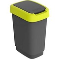 Abfalleimer Rotho TWIST, 10 l, 2 Öffnungsmöglichkeiten, Kunststoff, limonengrün