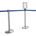 Absperrpfosten, 2 Stück + Tafel, blau