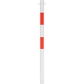 Absperrpfosten zum Einbetonieren, ø 60 mm, weiß/rot