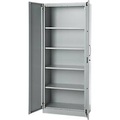 undefined, Büroschrank, 5 OH, abschliessbar, mit aufliegenden Türen, B 800 mm, Weissalu