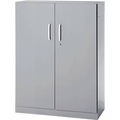 undefined, Büroschrank, 3OH, abschliessbar, mit aufliegenden Türen, B 950 mm, Weissalu