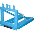 Bauer Mülltonnen-Heber MH-I, mit Gummianschlag, für 1x 80- bis 360-L-MGB, L 1030 x B 585 H 680 mm, lackiert, lichtblau RAL 5012