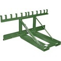 Bauer Mülltonnen-Heber MH-III, mit Gummianschlag, für 3x 80- bis 360-L-MGB, L 1030 x B 1595 x H 680 mm, lackiert, resedagrün RAL 6011