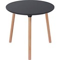 Bistrotisch Palomba, rund, 3-Fuss Gestell aus Massivholz, Ø 800 x H 750 mm, schwarz/Buche