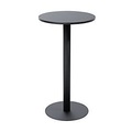 Bistrotisch Paperflow® Mezzo, melaminharzbeschichtete MDF-Platte, Stahlgestell, rechteckig B 600 x T 800 x H 750 mm, schwarz/mattschwarz