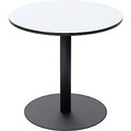 Bistrotisch Paperflow Mezzo, melaminharzbeschichtete MDF-Platte, Stahlgestell, rund Ø 800 x H 750 mm, weiss/mattschwarz