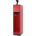 C+P Feuerwehrspind Evolo, Modell YOUNGSTER, 1 Abteil, H 1530 x B 400 x T 500 mm, Sockel, Feuerrot