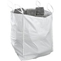 undefined, Containersack Big Bag, oben offen, bis 1,5 t, 4 Hebeschlaufen, 1 Stück, B 900 x T 900 x H 1200 mm, weiss