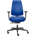 Dauphin Bürostuhl BASISLINE 0890, Synchronmechanik, mit Armlehnen, Beckenstütze, blau