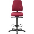 Drehstuhl All-In-One 9631, Aufstiegshilfe und Gleitern, Stoffpolster, Duotec rot