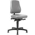 Drehstuhl All-In-One Trend 9633, mit Rollen, Kunstleder, Skai grau