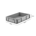 Euro Box Serie MF 6120, aus PP, Inhalt 21 L, Unterfassgriff, grau