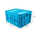 Euronorm-Faltbox Premium, mit Scharnierdeckel, 165 Liter, blau