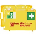 Soehngen, Erste-Hilfe-Koffer Extra+ BÜRO SN-CD, DIN 13157, gelb, Reflektionsstreifen, inkl. Wandhalterung, befüllt, ABS-Kunststoff