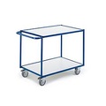 ESD-Tischwagen mit waagerechten Schiebebügeln, 2 Etagen, 990 x 590 mm