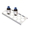 asecos, Flaschengestell für asecos Sicherheitsschränke der UB90 und UB30 Serie, Stahlblech, lichtgrau, B 210 x T 440 x H 30 mm, für 15 Flaschen mit Ø 70 mm