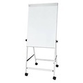 Maul, Flipchart MAUL office, Tafel B 70 x H 100 mm, inkl. Ablageschale, stufenlos höhenverstellbar, Vierbein, feststellbare Doppelrollen, weiß