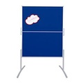 Franken, FRANKEN Moderationstafel, klappbar, 1200 x 1500 mm, Filz, blau