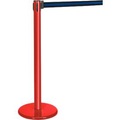 Gurtpfosten rot, Gurt schwarz/blau