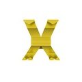 Garderobenhaken WGX, B 145 x T 157 x H 175 mm, Feinstruktur, recyceltes Aluminium, gelb